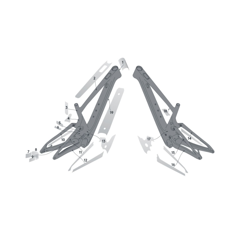 Syncros chassis protection kit for Scott Lumen Eride Clear Matt