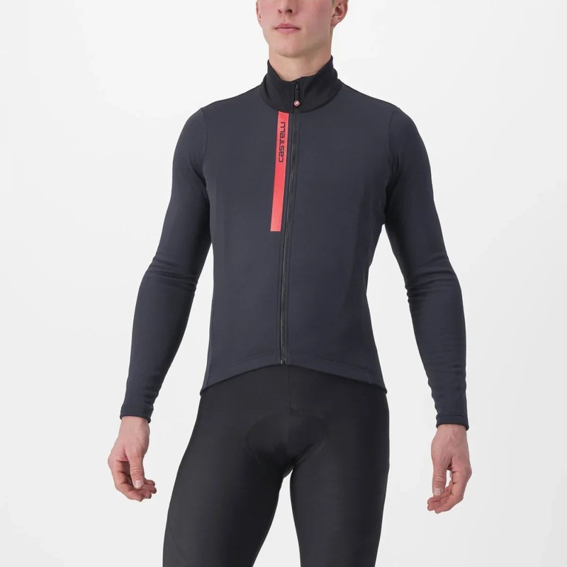 Winter jersey Castelli Entry Thermal 2025 Light Black – Red S