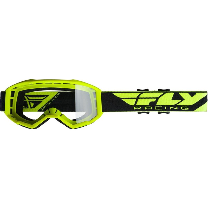 Fly Racing Focus mask Fluo yellow | Transparent lens