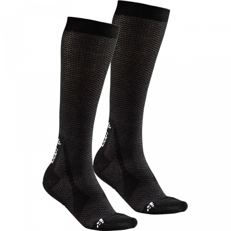 2 pairs of crafts in craft wool socks XL (46-48) Black-White