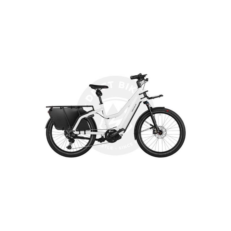 RIESE + MULLER Multicharger Mixte Gt Touring, Bosch Perf Cx, 750wh, 47cm, Wh/blk Matt (Incl. Cargo Fr. Carrier, Safety Bar, Pass Kit)