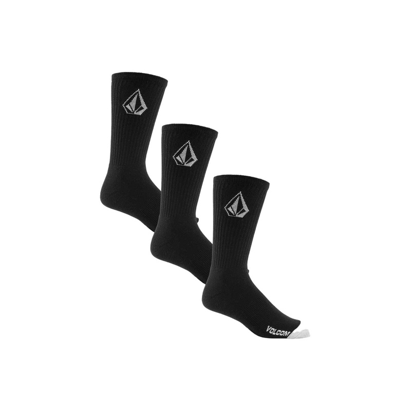 Volcom Full Stone Socks – 3 Pack BLACK