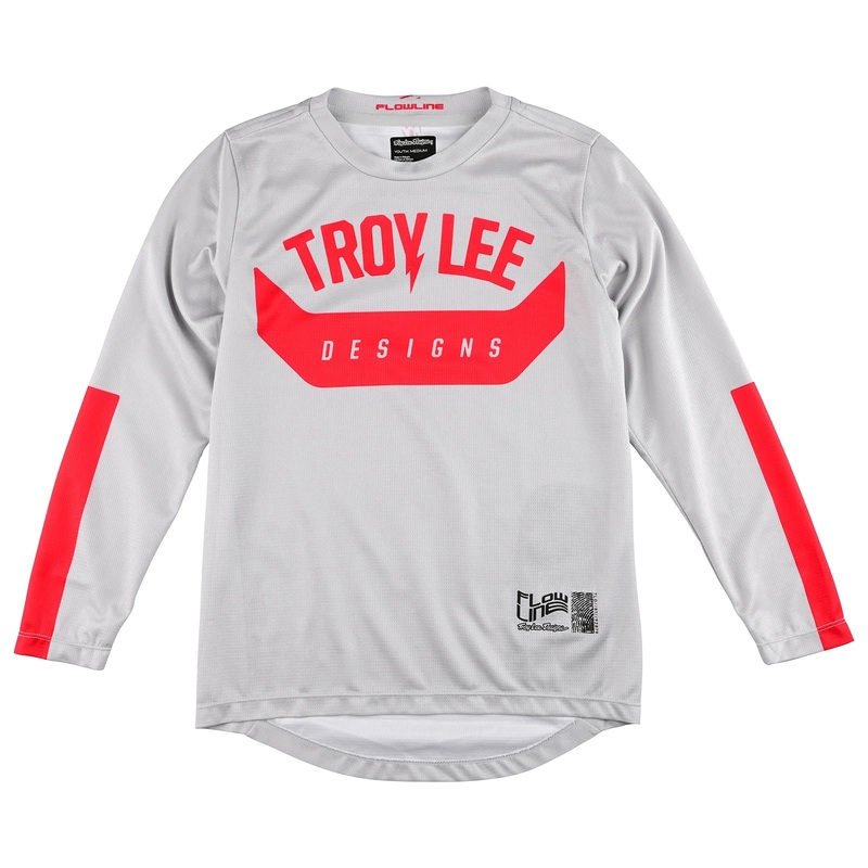 Troy Lee Designs 2024 Flowline Long Sleeve YOUTH Jersey SPRAY CAMO WHITE Y-XSMALL