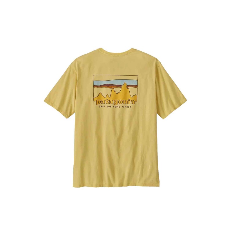 Patagonia Men’s ’73 Skyline Organic T-Shirt MILLED YELLOW LARGE