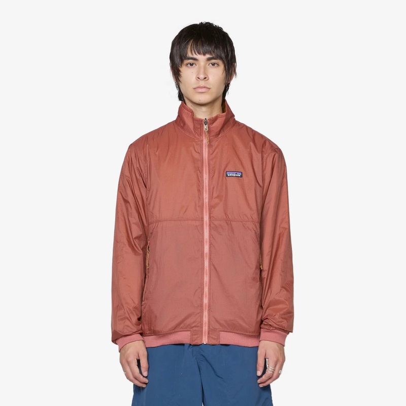 Patagonia Mens Reversible Shelled Microdini Jacket BURL RED LARGE