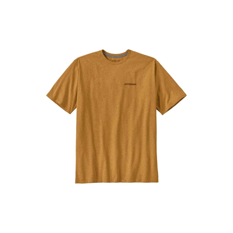 Patagonia Mens Sunrise Rollers RESPONSIBILI-TEE PUFFERFISH GOLD LARGE