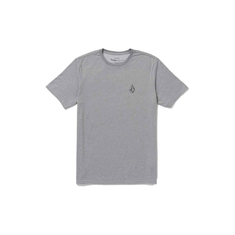 VOLCOME Stone Tech Short Sleeve T-Shirt HEATHER GREY MEDIUM