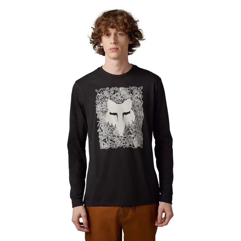 FOX Racing Auxlry Long Sleeve Tech Tee BLACK SMALL