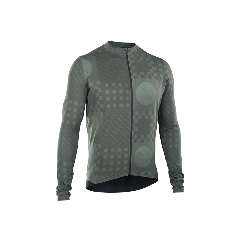 ION 2023 Men’s VNTR AMP Zip Long Sleeve Jersey FOREST GREEN MEDIUM