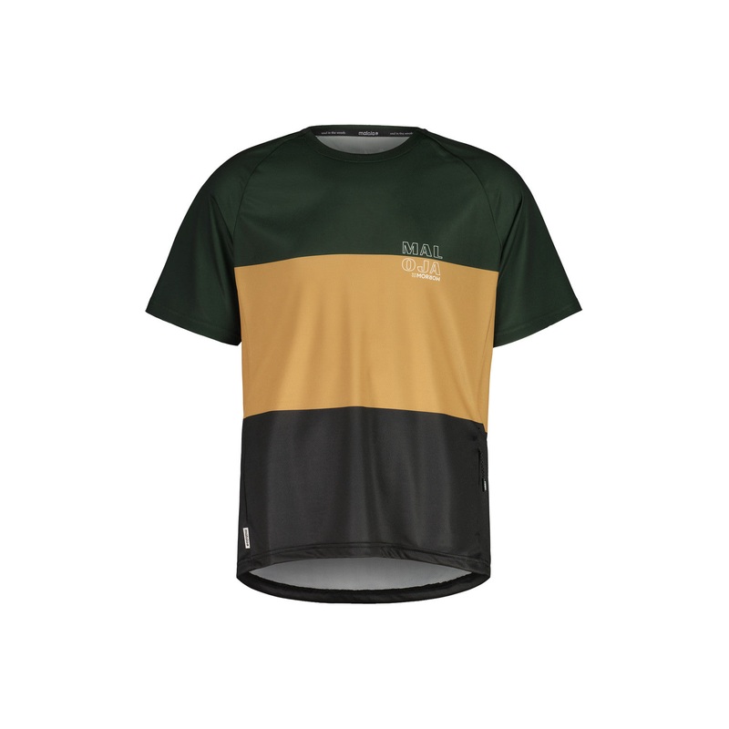 Maloja BARETTIM. Multi Men’s Short Sleeve MTB Jersey DEEP FOREST MULTI MEDIUM