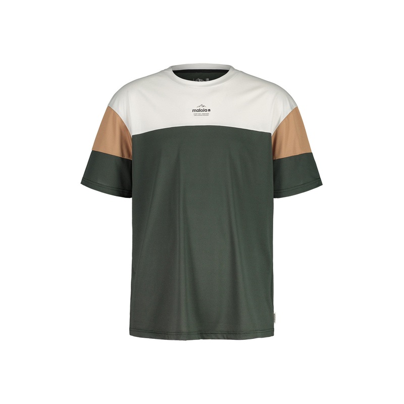 Maloja OBEREGGENM. Men’s Short Sleeve Adventure Shirt DEEP FOREST MULTI LARGE