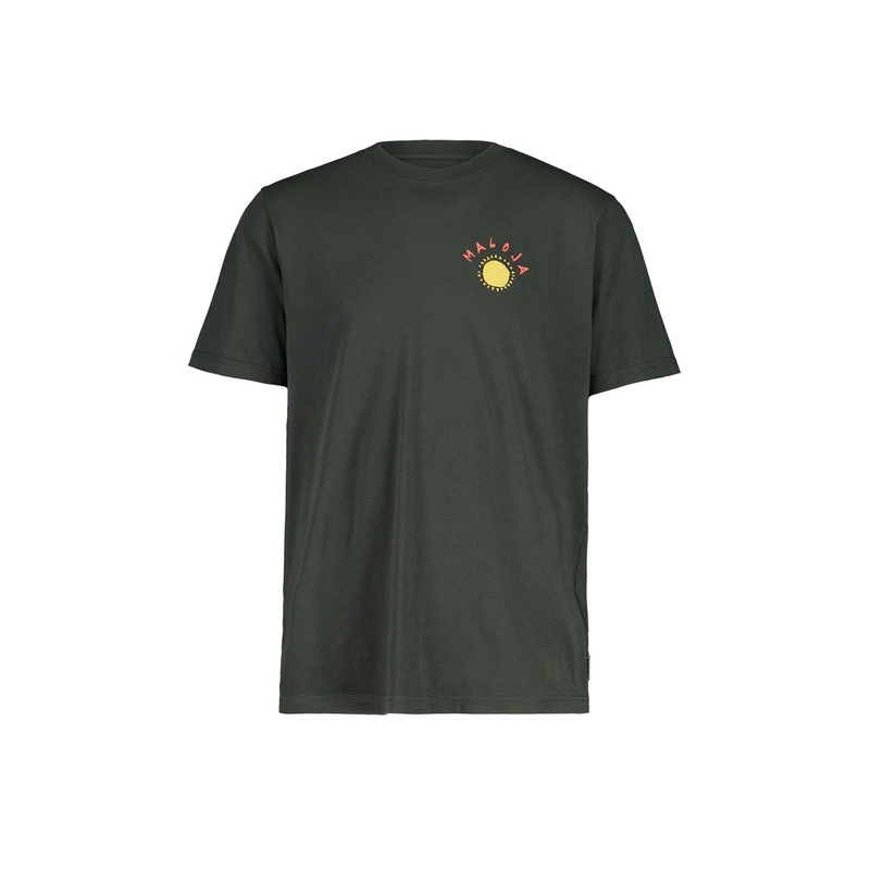 Maloja RAPPEIM. Men’s Organic Cotton Tee DEEP FOREST MEDIUM