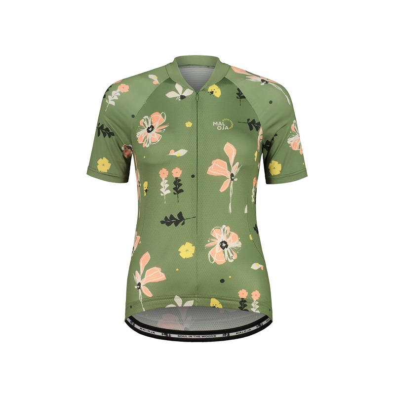 Maloja TENNOM. Women’s AOP 1/2 Zip Cycle Jersey GLACIER MILK SMALL