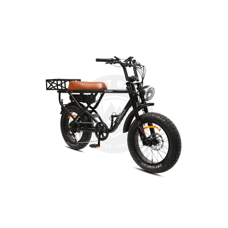 DIRODI Rover Plus Retro Electric Bike (750W-48V) Gen 4 MATTE BLACK STEP OVER