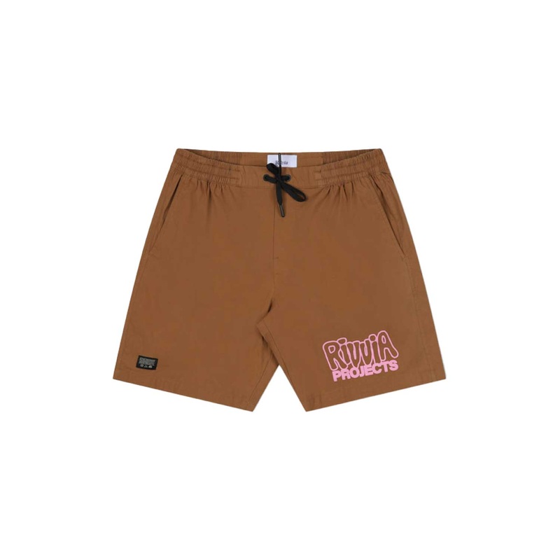 Rivvia Projects Blown Daily Ride Shorts BROWN PINK 28