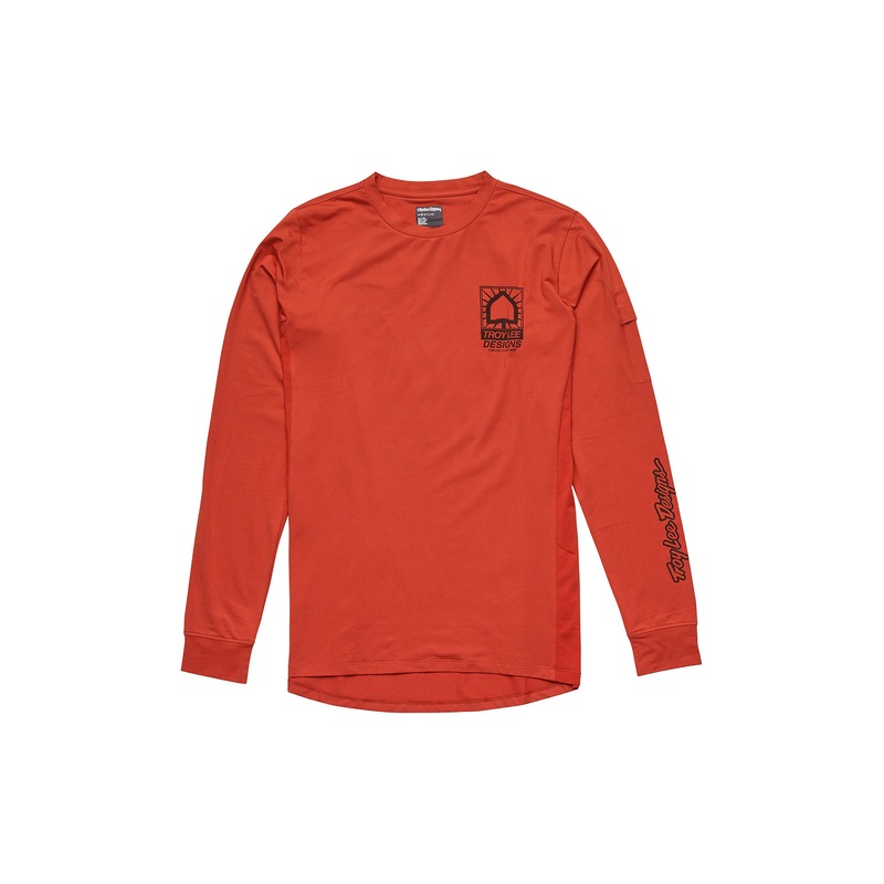 Troy Lee Designs 2024 Ruckus Long Sleeve Ride Tee CREATE TO DESTROY BRICK SMALL