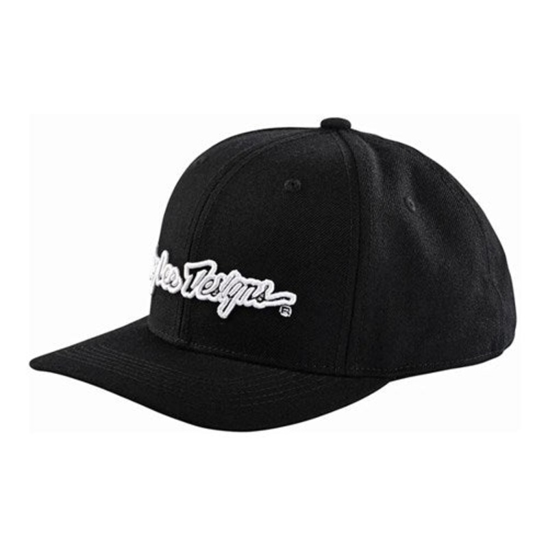 Troy Lee Designs 2024 Signature Curve Hat BLACK / WHITE