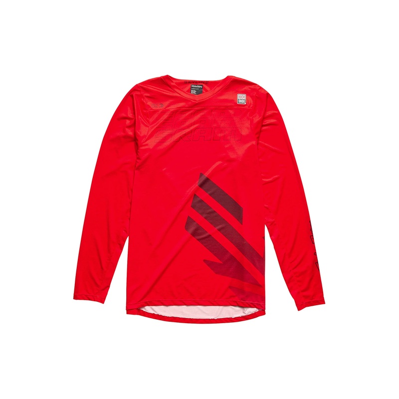 Troy Lee Designs 2024 Skyline Long Sleeve SRAM Eagle One Jersey FIERY RED SMALL