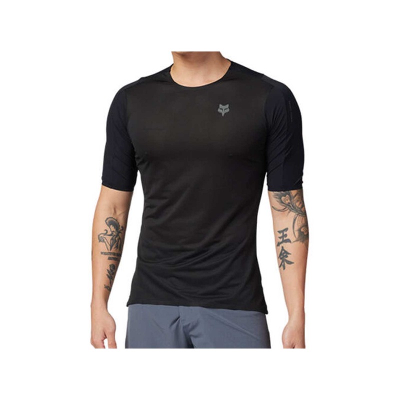 FOX RACING 2025 Flexair Ascent Short Sleeve Jersey BLACK SMALL
