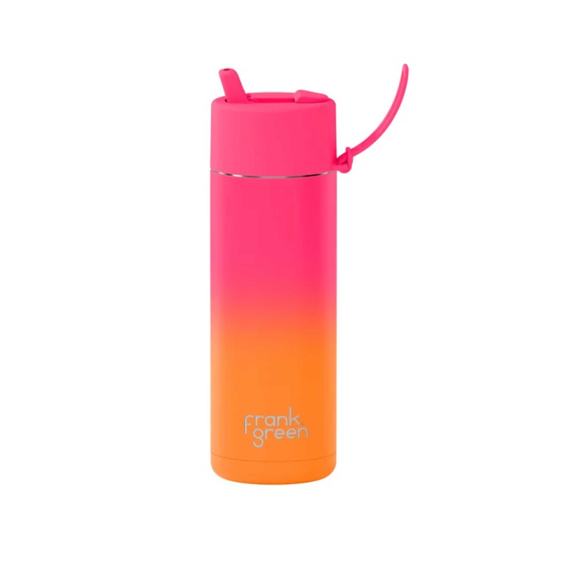FRANK GREEN 20oz (595ml) Stainless Ceramic Reusable Bottle With Flip Lid GRADIENT SUMMER SUNSET