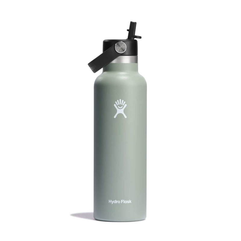 Hydro Flask 21oz (621mL) Standard Mouth with Flex Straw Cap AGAVE GREEN