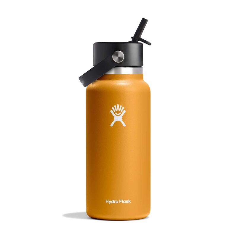 Hydro Flask 32oz (946mL) Wide Mouth with Flex Straw Cap FIR BROWN