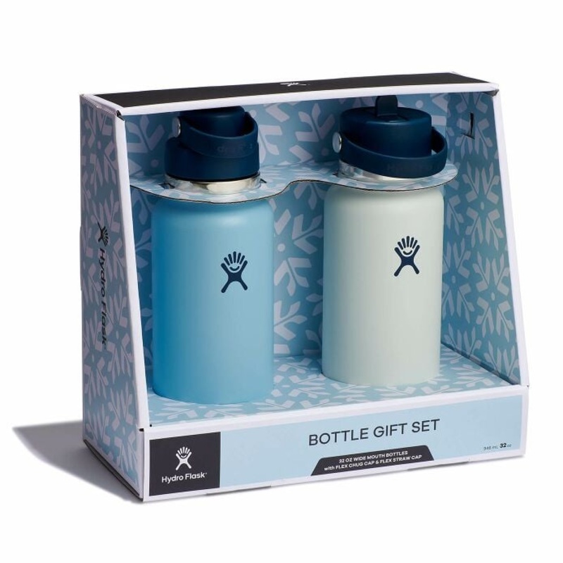 Hydro Flask Limited Edition 30oz (946ml) Drink Bottle Gift Set – Tulip SNOW MELT/INDIGO