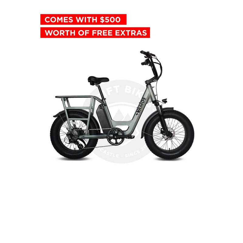 VAMOS Bikes Amigo 2024 – 500w 48v/15Ah ALL PURPOSE COMPACT CARGO E-BIKE RED
