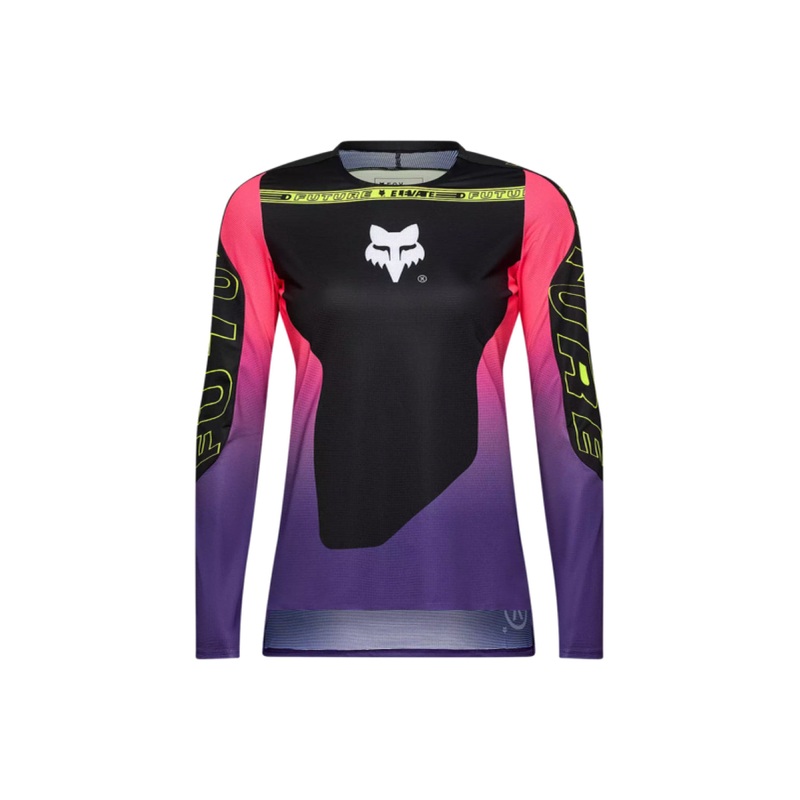FOX RACING 2025 Womens Flexair Long Sleeve Elevated jersey BLACK X-SMALL