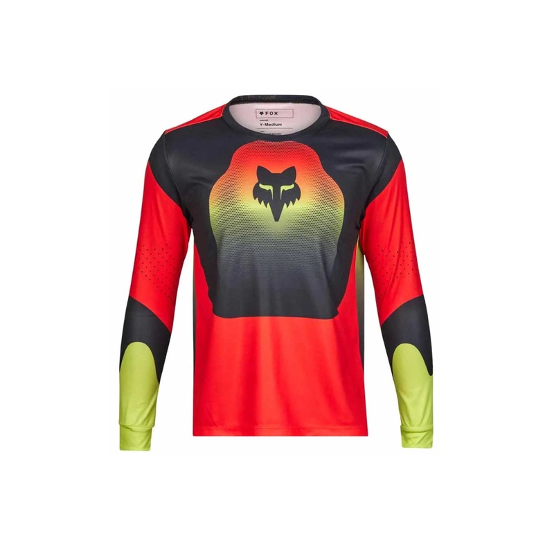 FOX RACING 2025 Youth Ranger Revise Long Sleeve Jersey RED/YELLOW SMALL