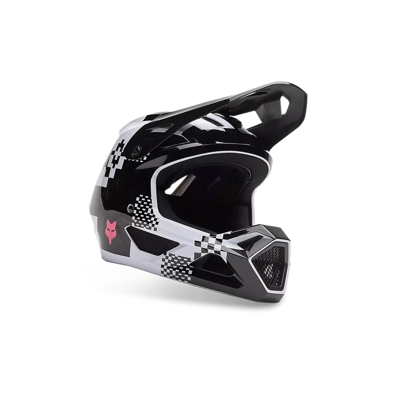 FOX RACING 2025 Youth Rampage MTB Helmet DIGI IMAGE BLACK/WHITE Y-SMALL