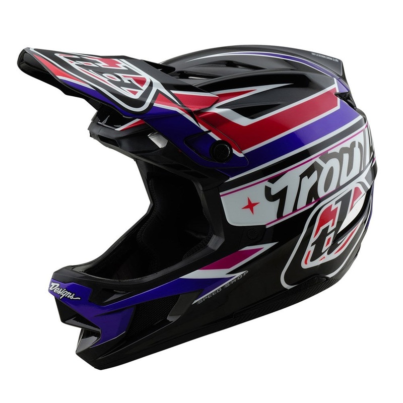 TROY LEE DESIGNS 2025 D4 POLY MIPS MTB HELMET LINEAR BLACK XSM/SML