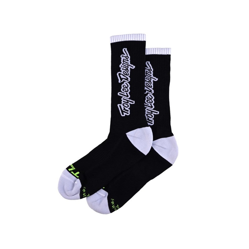 TROY LEE DESIGNS 2025 PERFORMANCE CREW SOCKS SIGNATURE BLACK SML / MED (5-9)