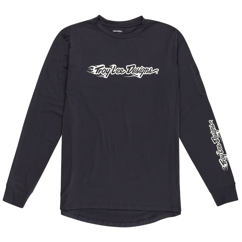 TROY LEE DESIGNS 2025 RUCKUS L/S RIDE TEE BURN OUT CARBON SMALL