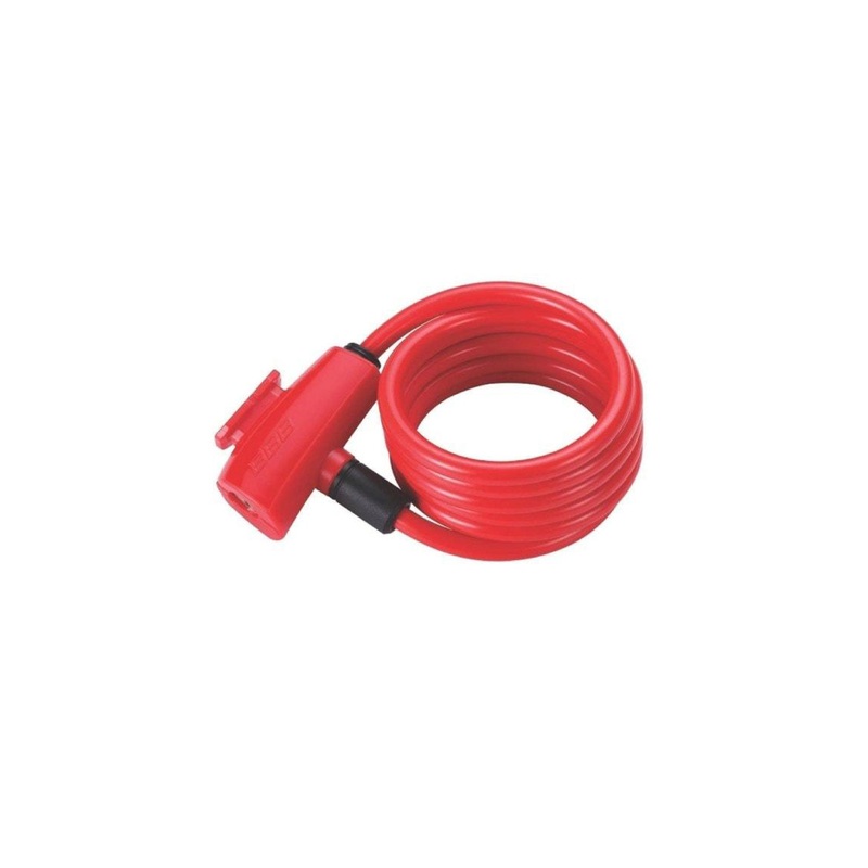 BBB Bicyclelock Quicksafe 8mm X 1500mm Coil Cable Red