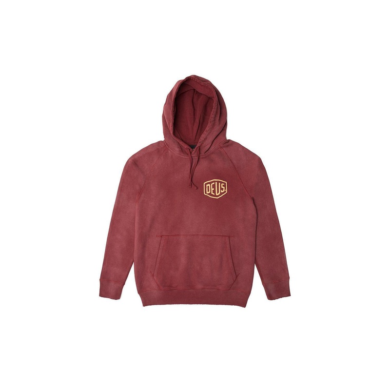 DEUS Sunbleached Camperdown Men’s Crew Jumper MAROON L