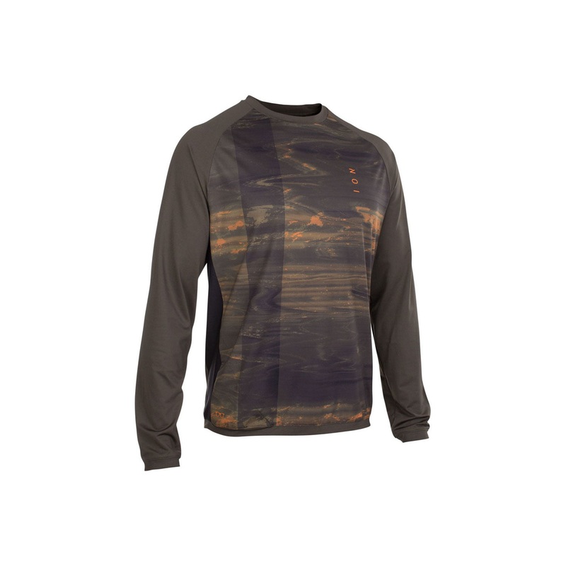 ION Long Sleeve Traze Amp MTB Bike Jersey ROOT BROWN SMALL