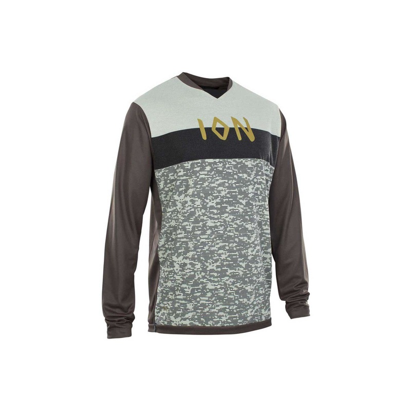 ION Scrub AMP Jersey Long Sleeve Men’s MTB Bike Jersey ROOT BROWN SMALL