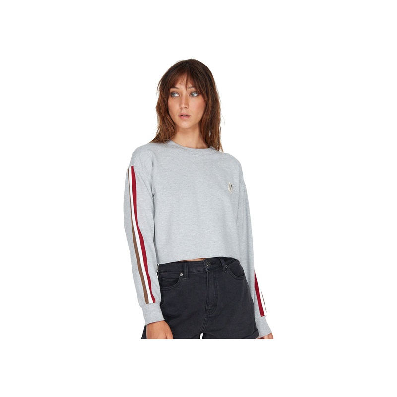 RVCA Women’s Crest Crew Jumper Grey Marle GREY MARLE 10