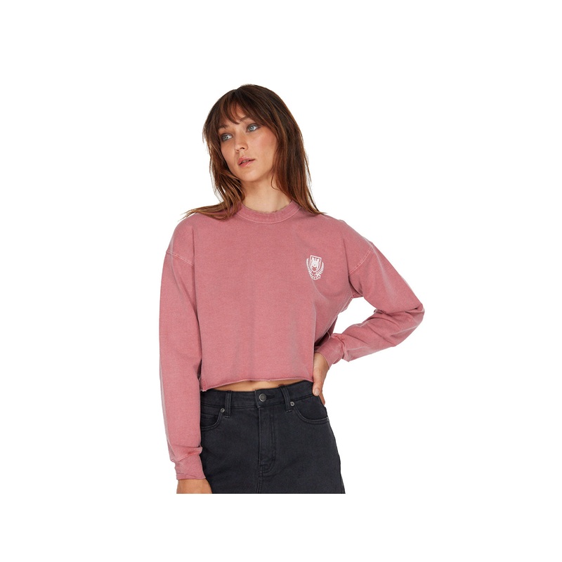 RVCA Women’s Neo Crest Crew Jumper GARNET 8
