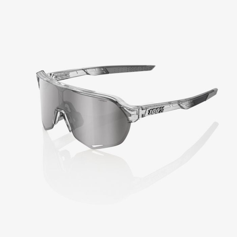 100% S2 MTB Sunglasses MATTE BLACK FLASH GOLD LENS
