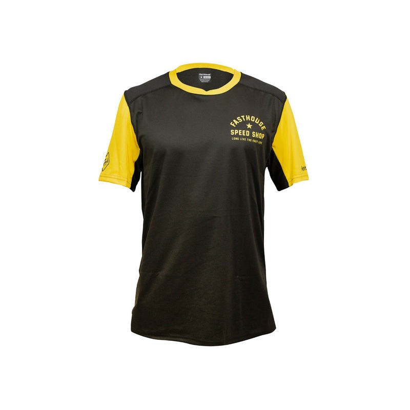 Fasthouse Alloy Star YOUTH Short Sleeve Jersey BLACK / GOLD SMALL