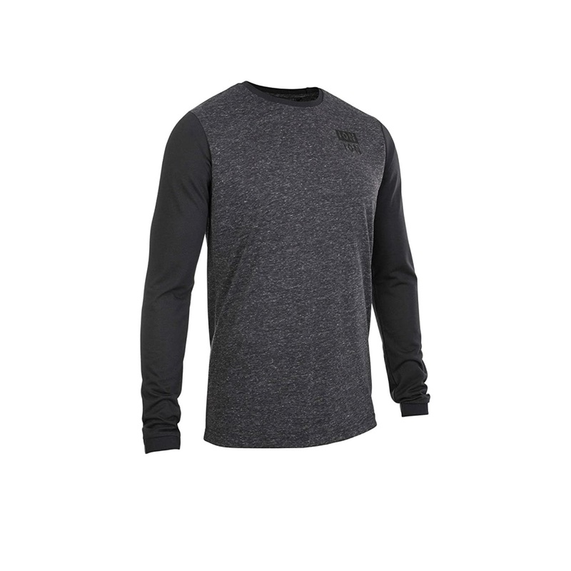 ION Mens Seek Long Sleeve MTB Jersey BLACK SMALL