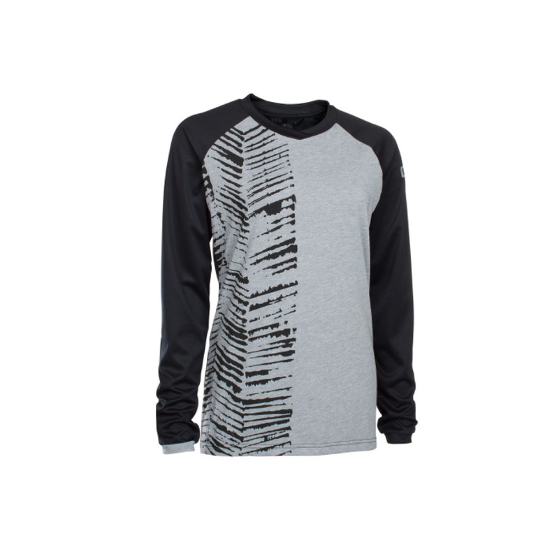 ION Womens Scrub AMP Long Sleeve MTB Jersey GREY MELANGE X-SMALL