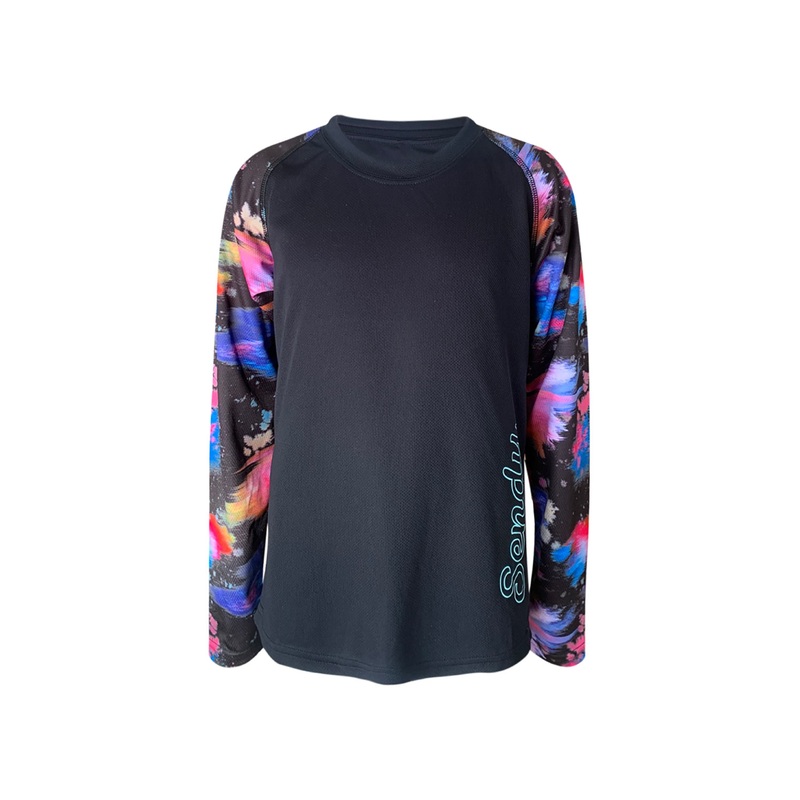 SENDY Youth Sent It Long Sleeve MTB Jersey SPLAT ATTACK SMALL