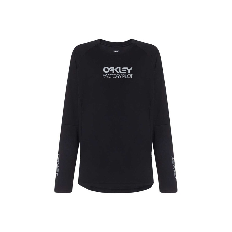 Oakley Switchback Long Sleeve Trail T-shirt BLACK STONE SMALL
