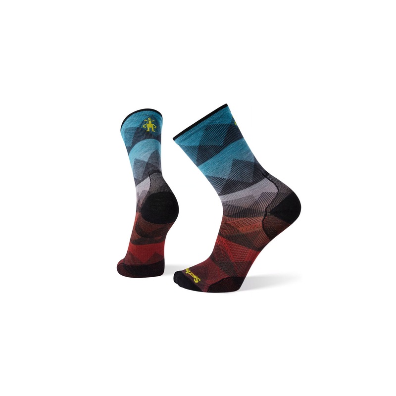 Smartwool PhD Cycle Ultra Light Mountain Mesh Print Crew Socks CAPRI X-LARGE