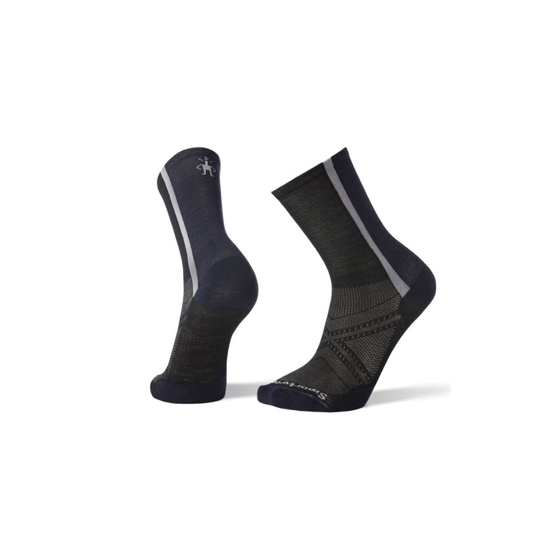 Smartwool PhD Cycle Ultra Light Pattern Crew Sock Men’s BLACK MEDIUM