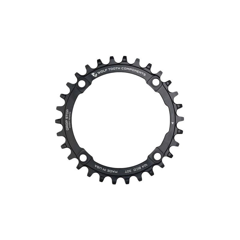 Wolf Tooth 104 BCD Drop Stop Narrow Wide Chainring BLACK 34T