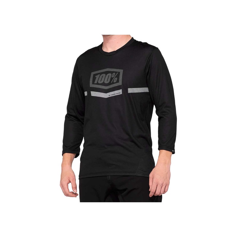 100% 2021 AIRMATIC 3/4 JERSEY BLACK/RED LARGE